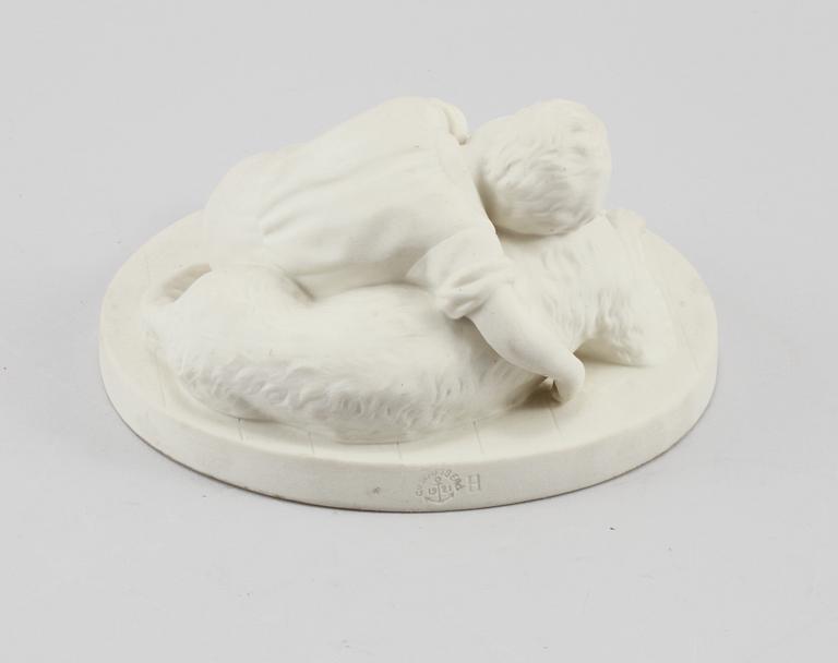 FIGURGRUPP, parian, Gustavsberg, 1921.