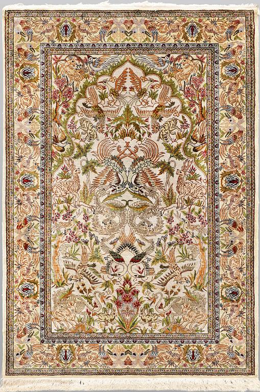 Carpet, Kayseri, silk, 166 x 114 cm.