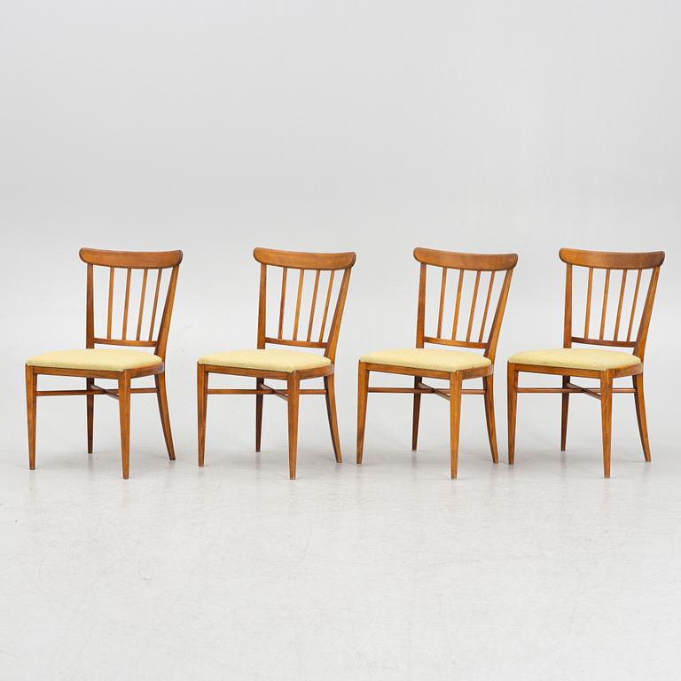 Nordiska Kompaniet, stolar, 4 st, Swedish Modern, 1947.