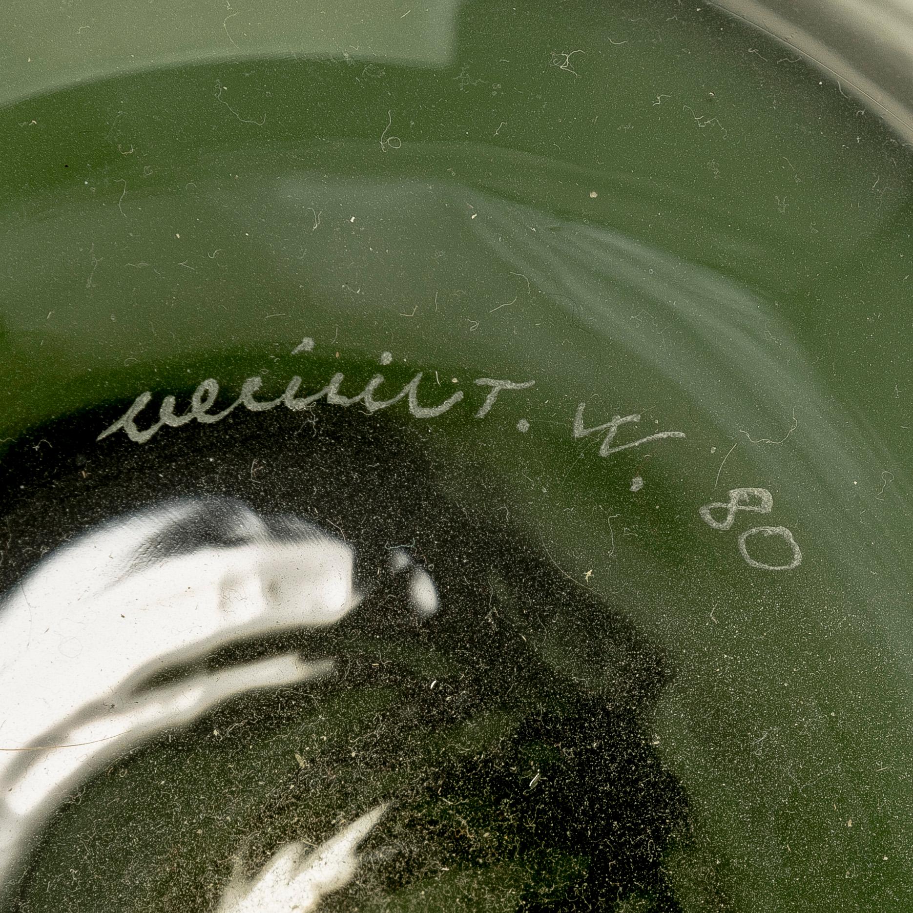 Tapio Wirkkala, a 'Bolle' bottle, model 503.2, signed Venini TW -80.