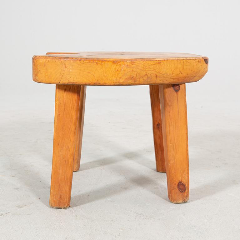 A pine wood stool, second half of the 20th Century.