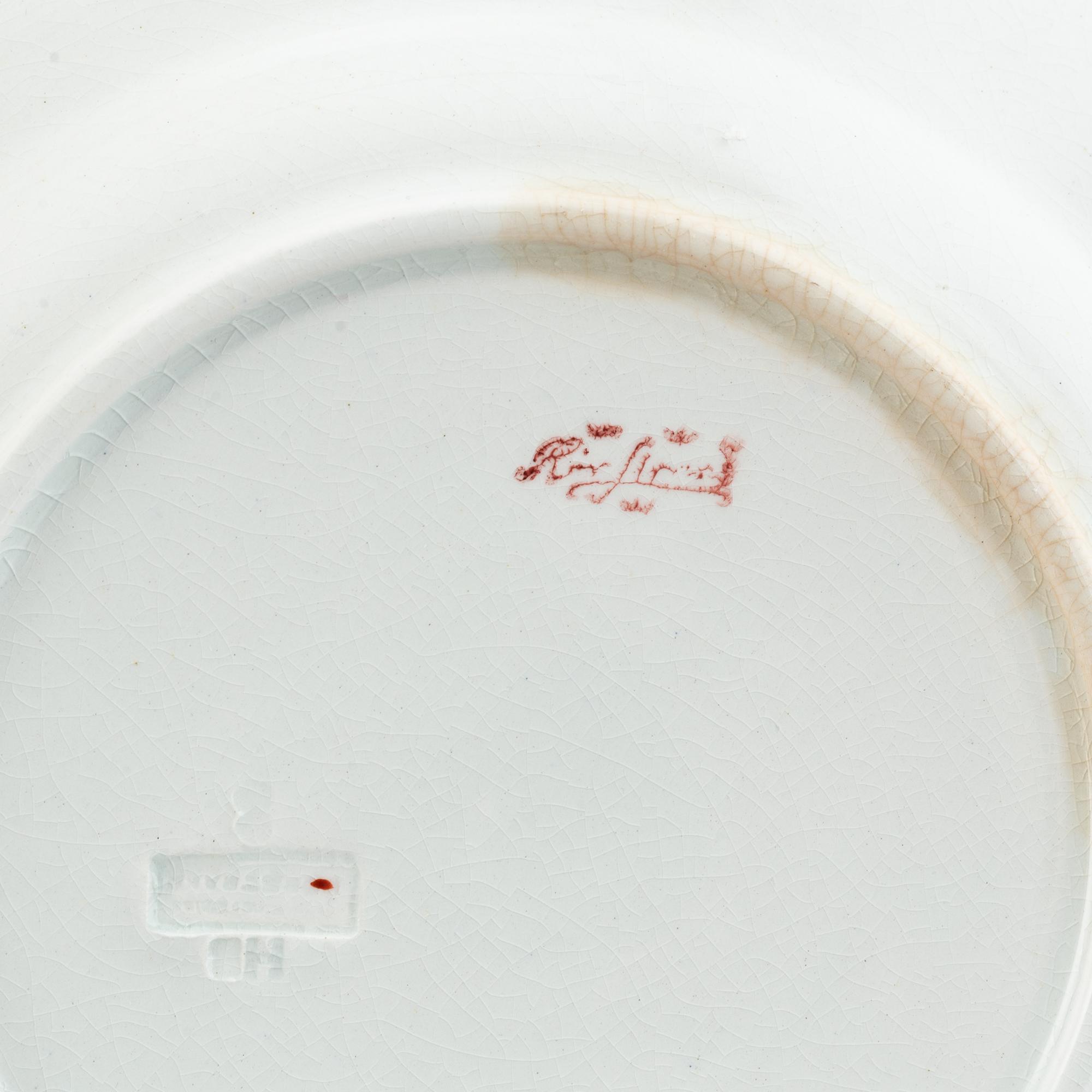 A 7 pcs crayfish service designed by Alf Wallander, Rörstrand.