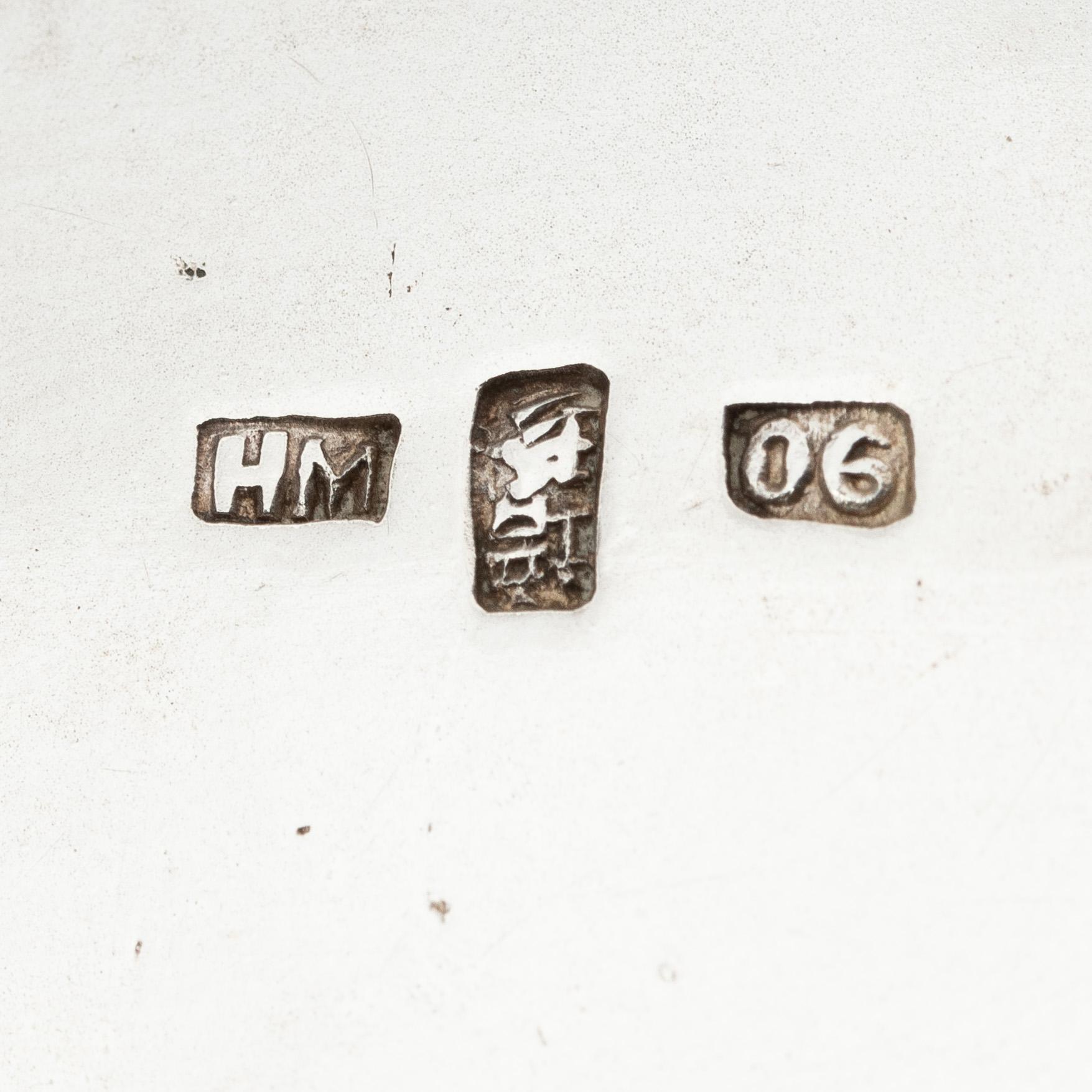 Teservis, fem delar, silver. Wang Hing & Co, Hong Kong & Canton.