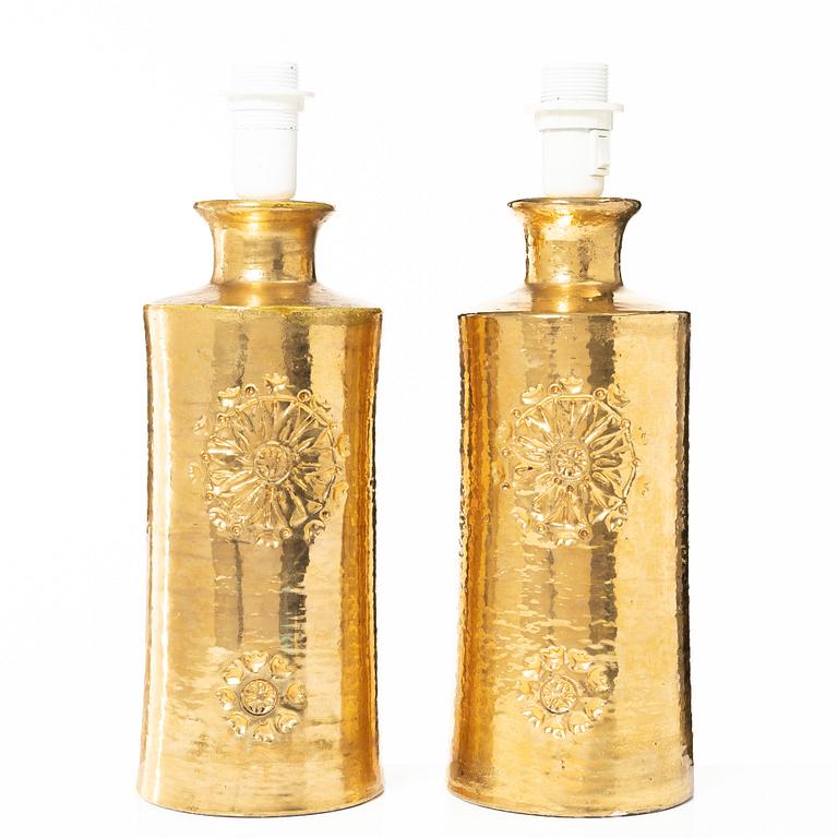 Table lamps, a pair, Bitossi for Bergboms, Italy, second half of the 20th century.