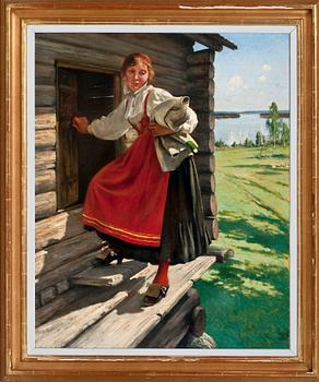 August Hagborg, GIRL IN MORA DRESS.