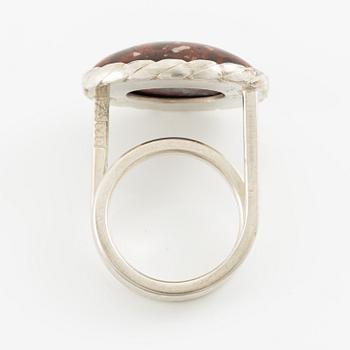 Jan-Christer Lundqvist, ring, sterlingsilver med porfyr, Skövde 1995.