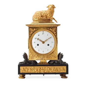 A French Empire early 19th century mantel clock.