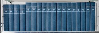 Rekordmagasinet, complete annual runs from 1942–1968, mostly bound.