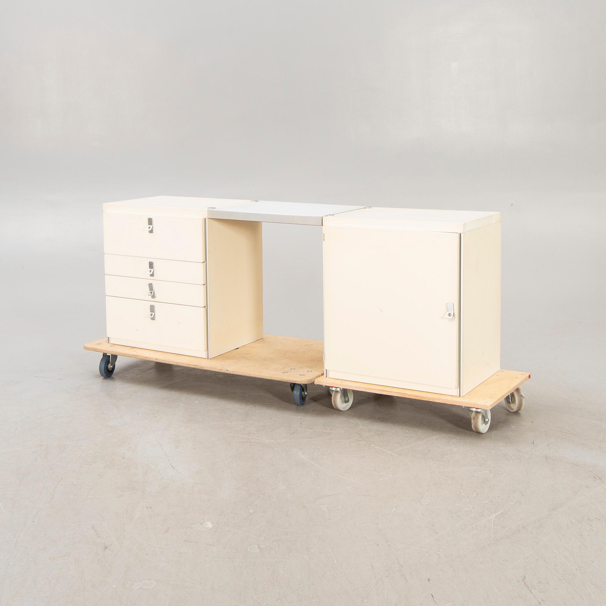 Antonio Gioia, sideboard with mirror, watch "Avanti" series, Dux.