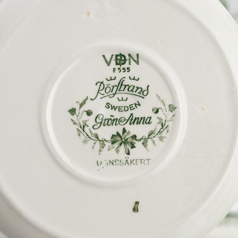 Matservis, "Grön Anna", 100 dlr, Rörstrand, 1900-talets senare del.