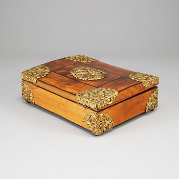 A 18th Century Baroque  box with brass mountings.