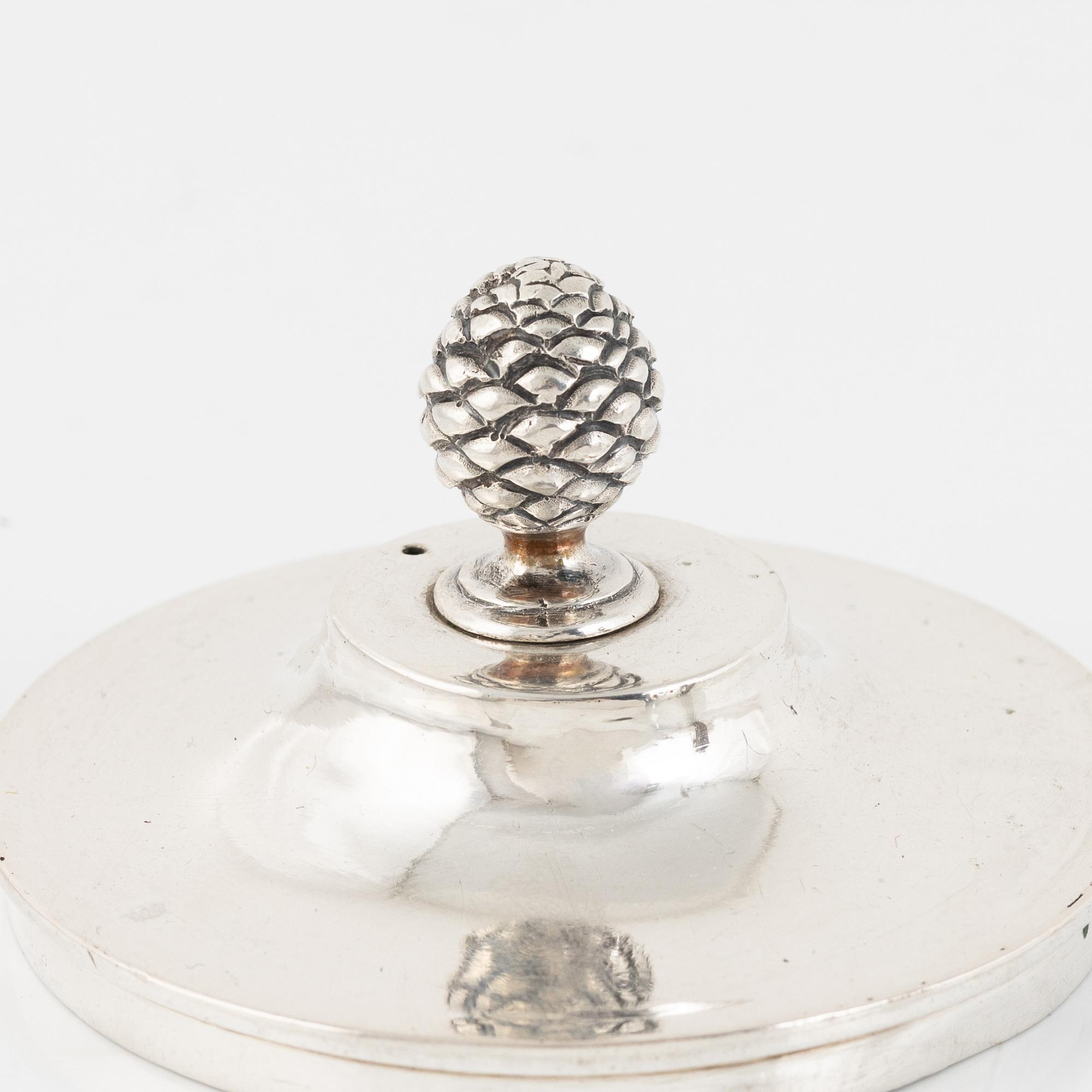 An Austrian Silver Teapot, Vienna, first half/mid-19th Century.