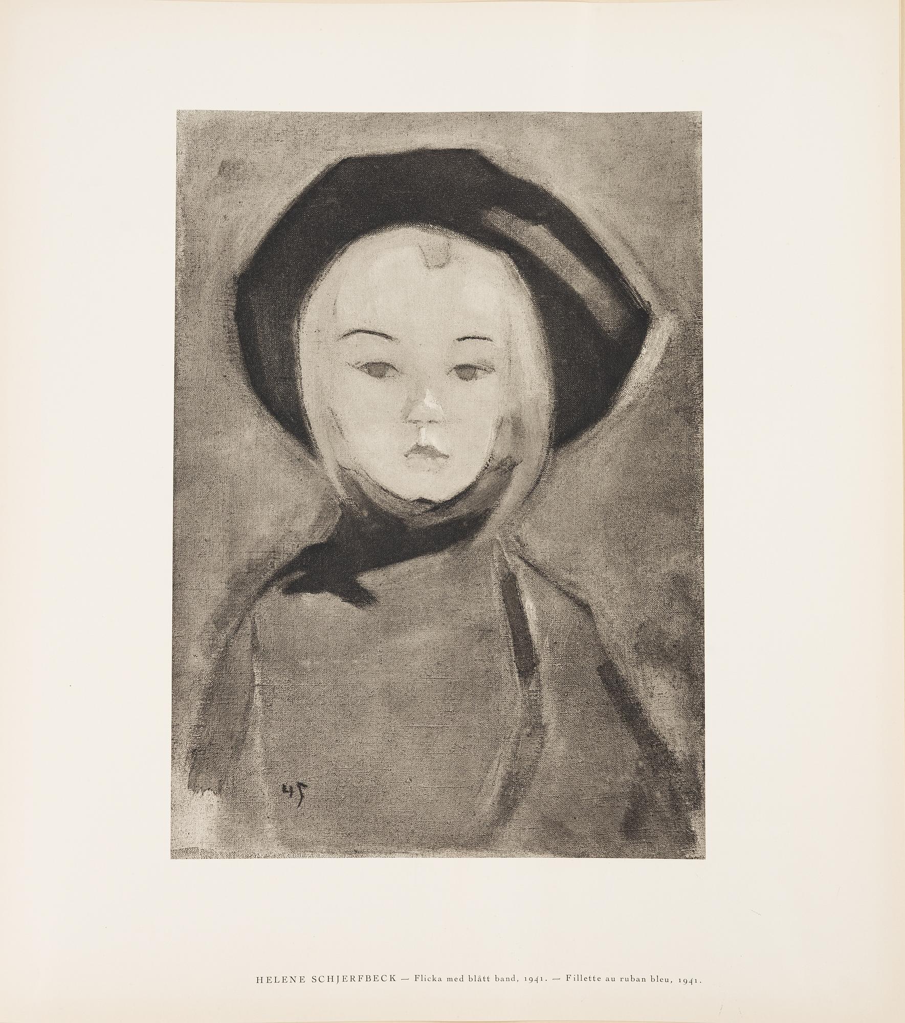 Helene Schjerfbeck, mapp med reproduktioner, 48 st. Nordisk Rotogravyr, Stockholm, 1945.