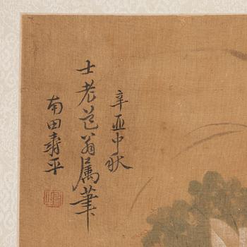 An album with 12 paintings by Qing dynasty artists, circa 1900. Attributed to Zhang Jian, Shou Ping, Yang Jin, after.