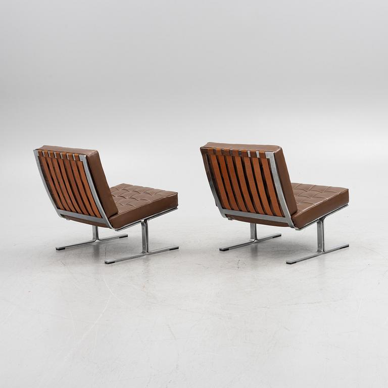 Karl Erik Ekselius, armchairs, a pair, "F60", for JOC möbler, Vetlanda, 1970s.