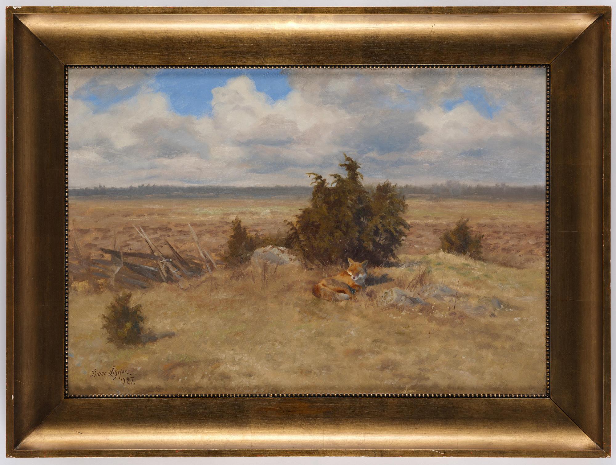 Bruno Liljefors, Resting fox.