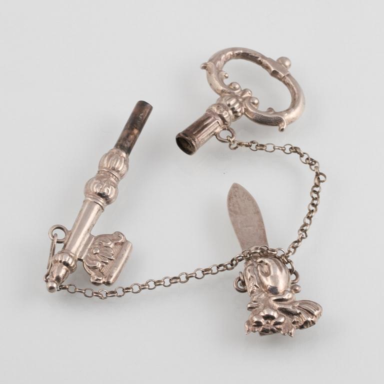 SYSET, silver, troligtvis Gustav Folcker d.ä. Stockholm, 1844. Vikt 31,2 gram.