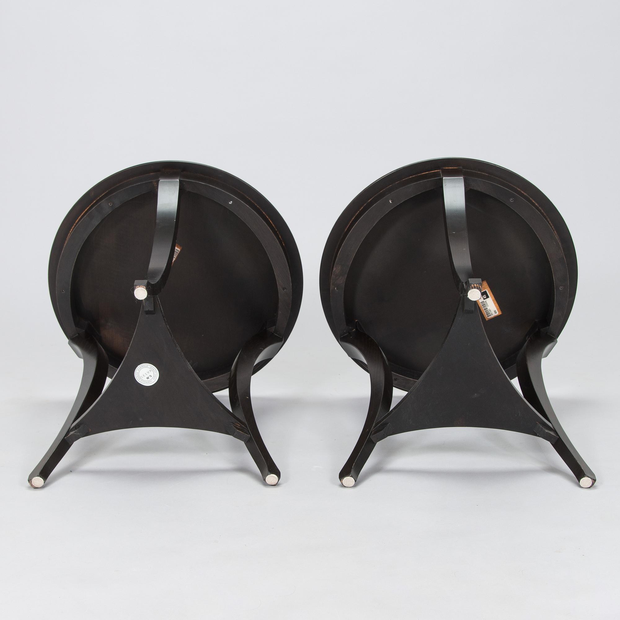 A pair of side tables, Selva, Italy, late 20th century.