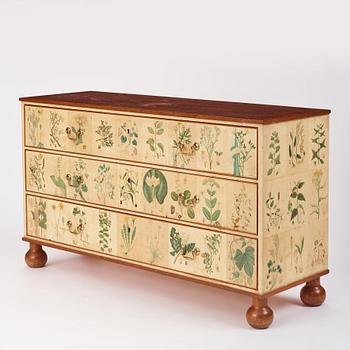 Josef Frank, a 'Flora' chest of drawers, Svenskt Tenn Sweden 1930-40s.