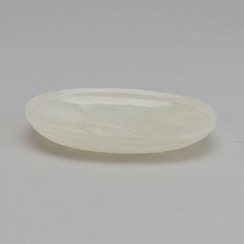 A carved nephrite placque, presumably late Qing dynasty.