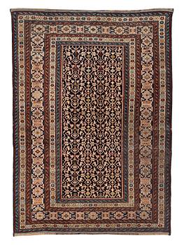 A rug, antique/semi-antique Shirvan probably, ca 178-180 x 125-129,5 cm (including 2-2,5 cm "flat weave" at the ends),