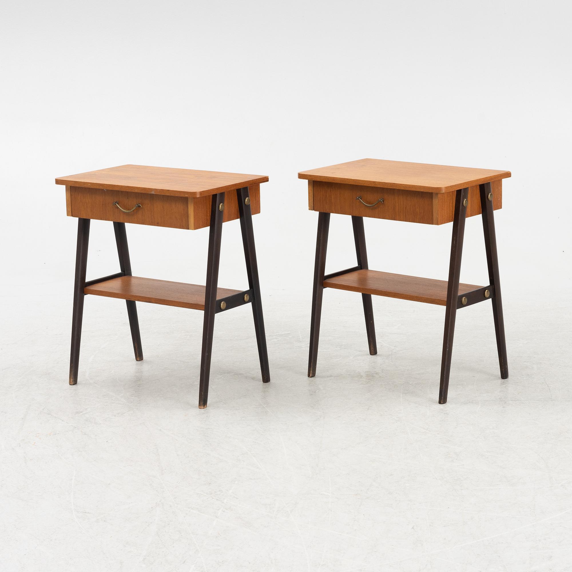 Sängbord, ett par, 1950/60-tal.