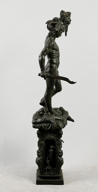 SKULPTUR, brons, efter Benvenuto Cellini, 1800-/1900-tal. H ca 95.