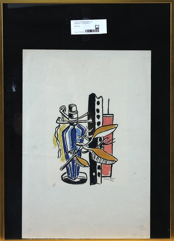 FERNAND LÉGER, efter, färglitografi, numr 29/100.