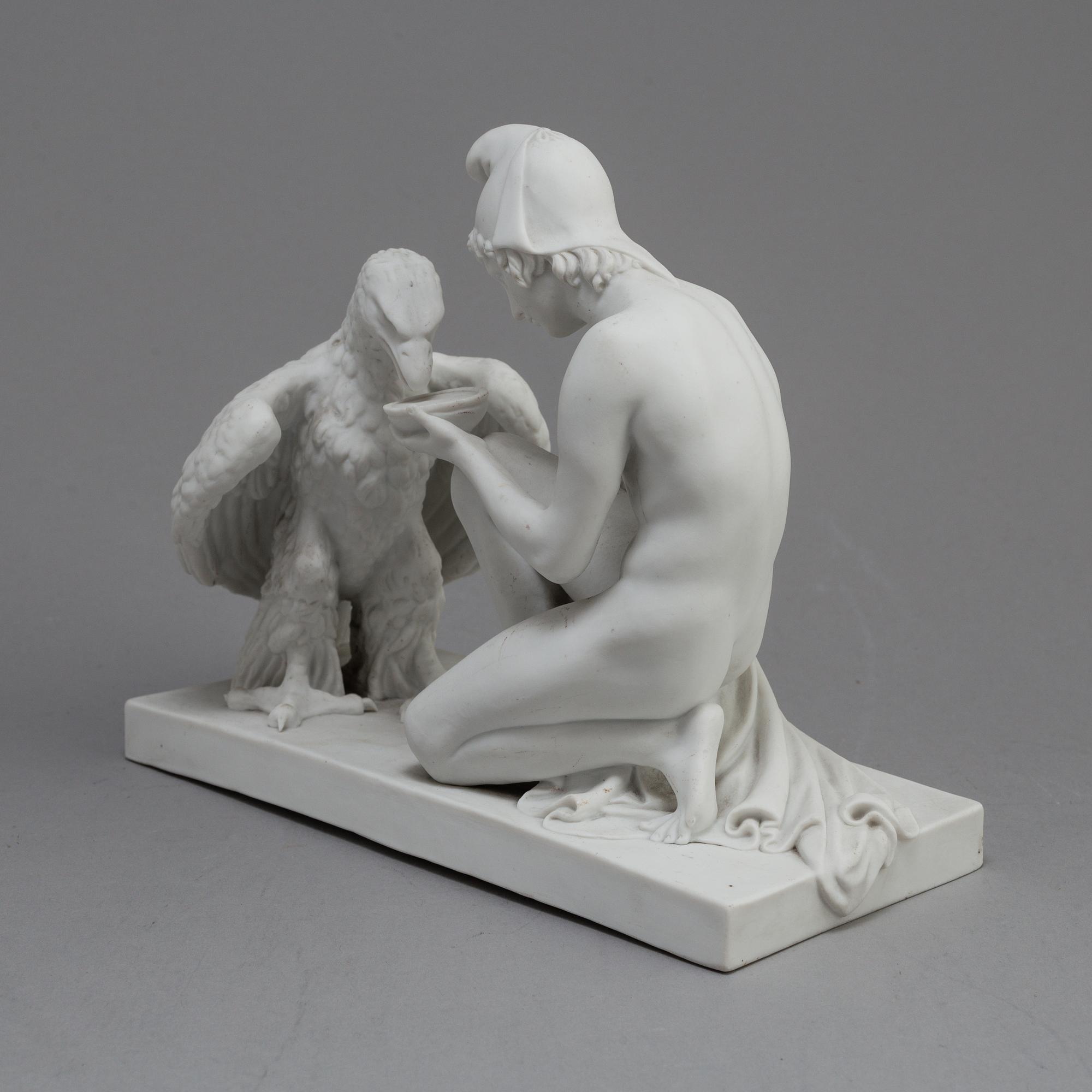 A PARIAN FIGURE after Thorvaldsen, Eneret,  Royal Copenhagen, ca 1900.