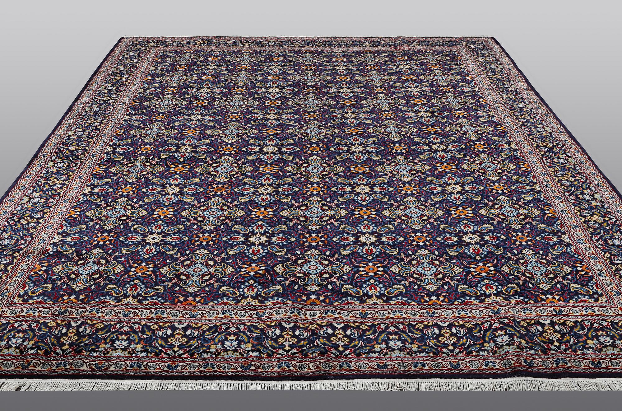 A carpet, Moud, ca 398 x 302 cm.
