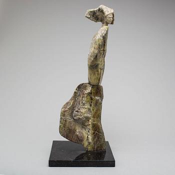 MICHAEL PIPER, a marble sculpture, signed with initials.