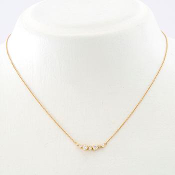 Georg Jensen, Halsband "Signature Diamonds" 18K guld och runda briljantslipade diamanter.