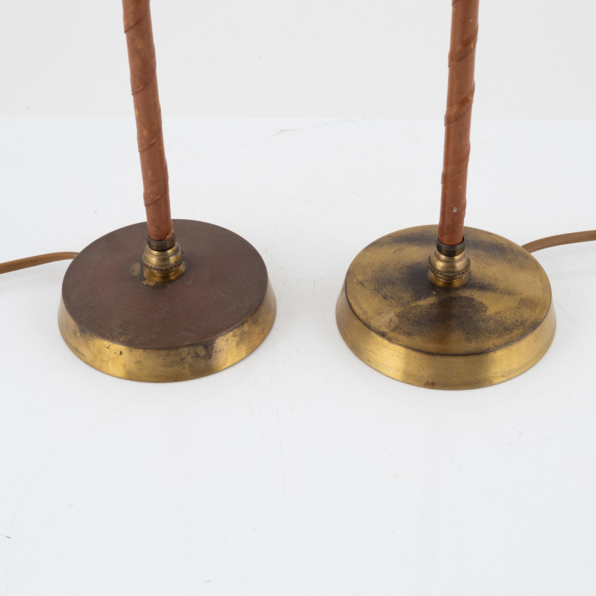 Einar Bäckström, a pair of table lights, mid 20th Century.
