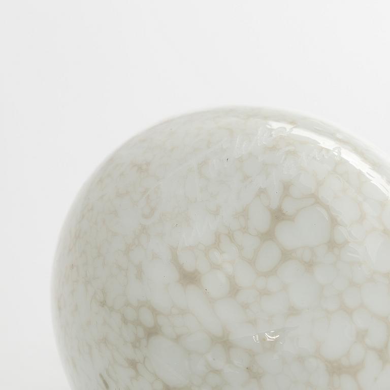 Oiva Toikka, Glass birds, 'Willow Grouse' and 'Baby Willow Grouse' signed.