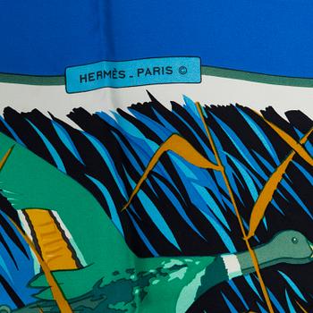 SCARF, "Hermès, "Cols verts", issued 1990.