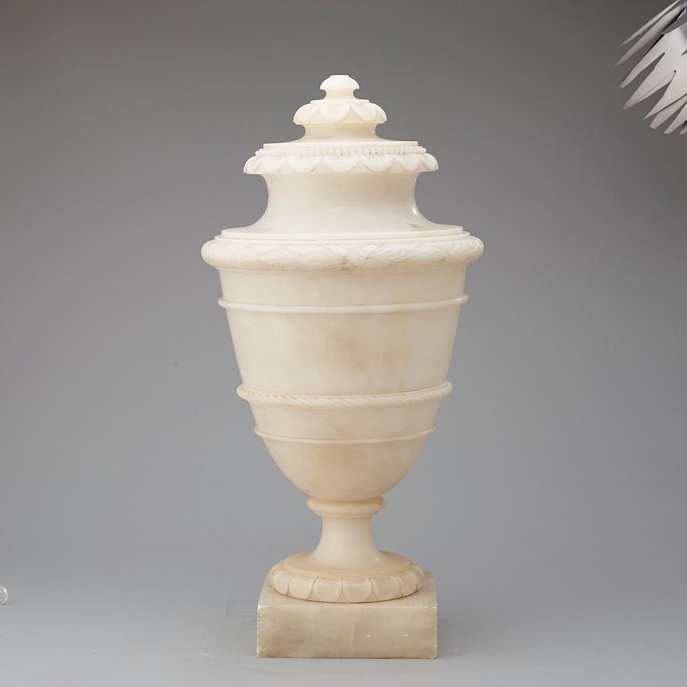 An Italian 19th century alabaster urn.