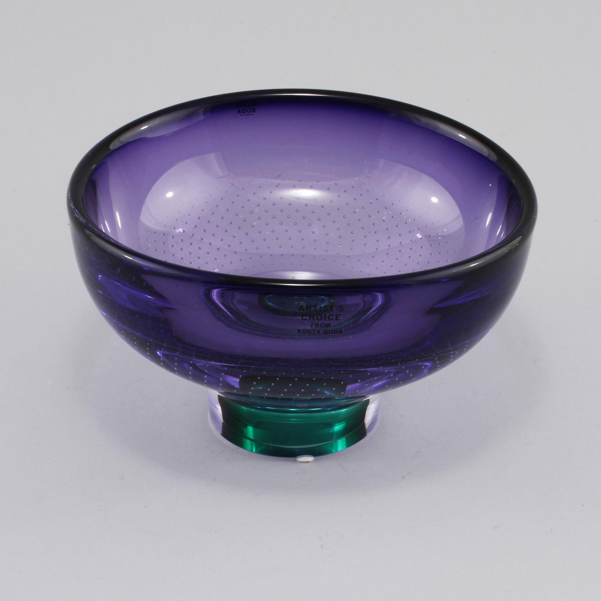 SKÅL, glas, Göran Wärff, Kosta Boda, sent 1900-tal.