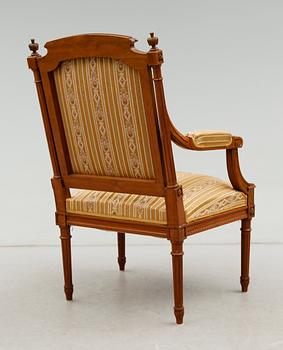 KARMSTOL, gustaviansk stil, 1800-talets andra hälft.