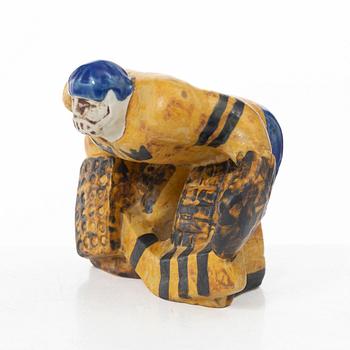 Lisa Larson, Figure, hockey goalkeeper, stoneware, Gustavsberg.