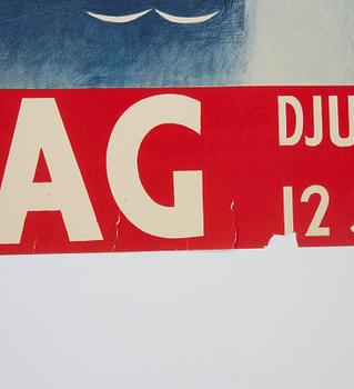 TORSTEN SCHONBERG, attributed to. A litohgraphic vintage poster, 'Barnens Dag', 1920's.