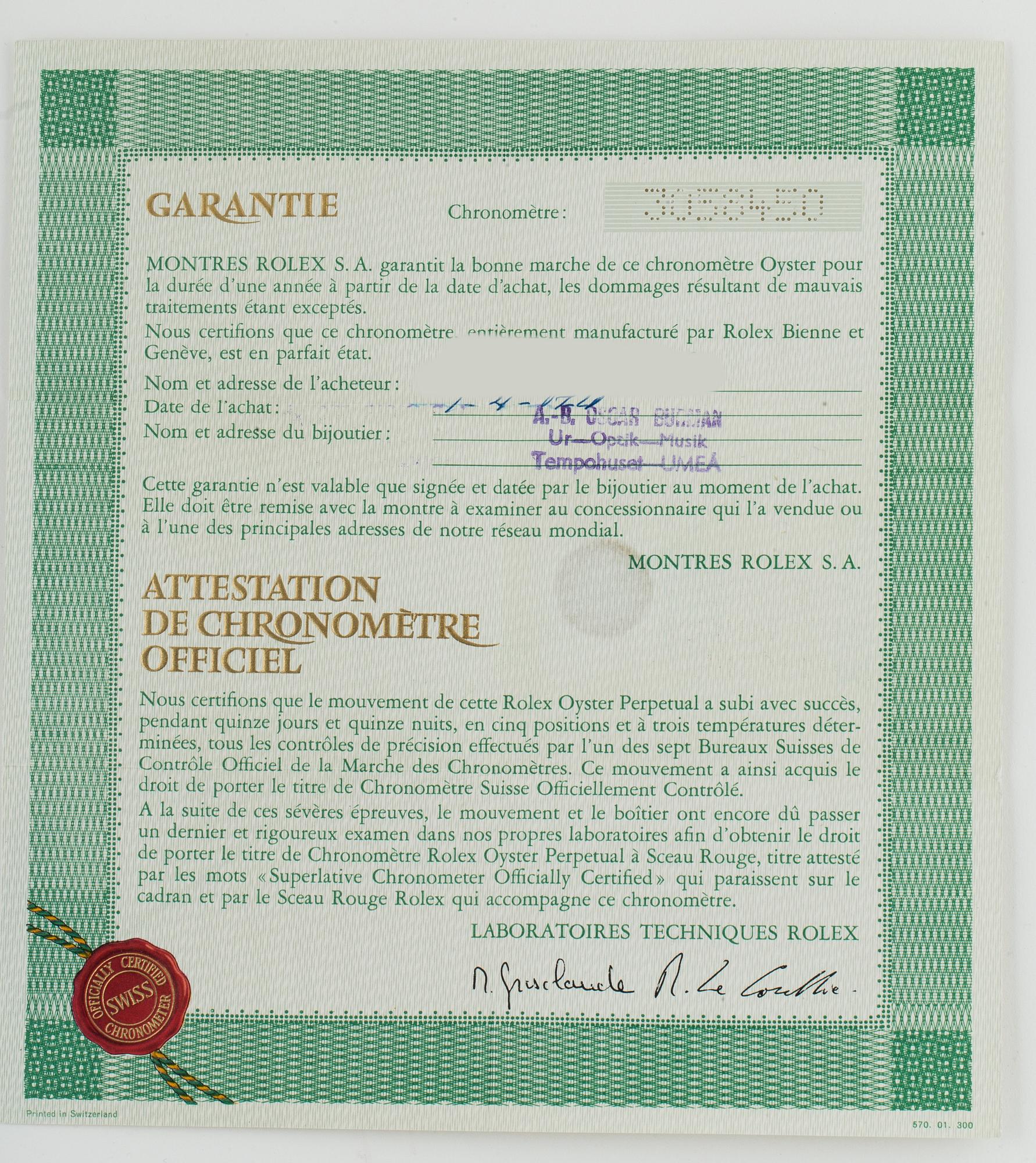 ROLEX, Submariner, "Red Mark V".