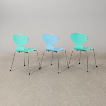 Arne Jacobsen, chairs 8 pcs, "Ant", Fritz Hansen, 1993.