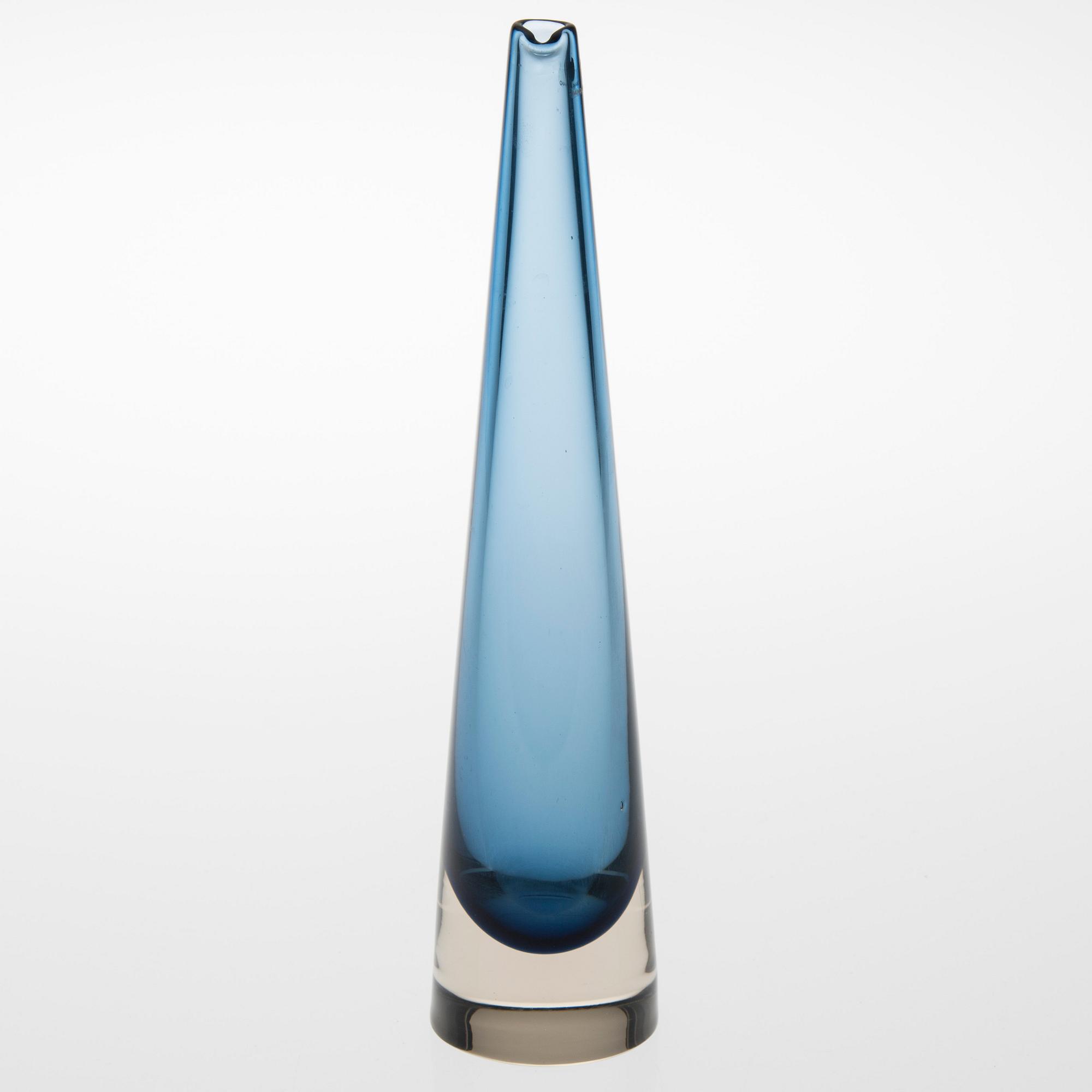 TIMO SARPANEVA, KARAFF, glas, "Jääpuikko" (Istapp), signerad Timo Sarpaneva Iittala -56.