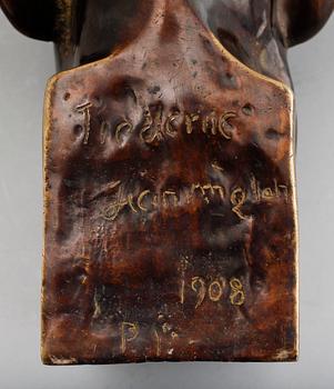 SKULPTUR, okänd konstnär, brons, otydligt sign och dat 1908, numr 22/300.