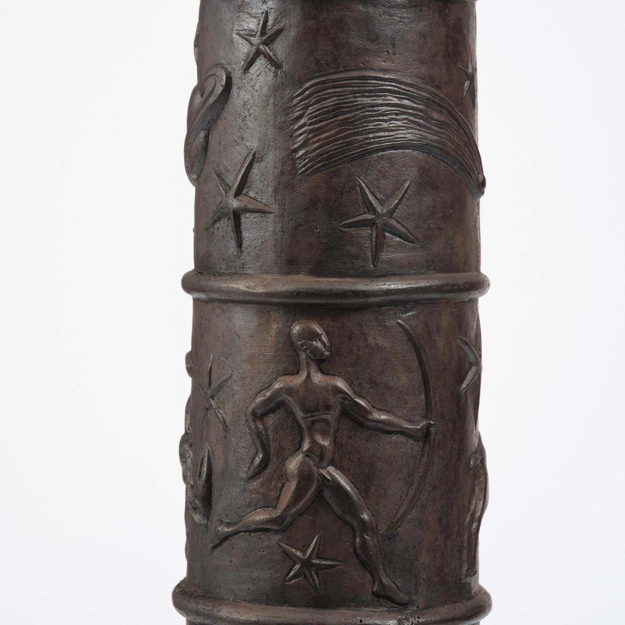 Johannes Dahl, piedestal, "Solvisare", Näfveqvarns bruk, Swedish Grace.