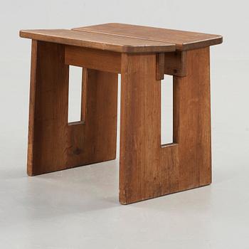 Axel Einar Hjorth, a stained pine stool, Nordiska Kompaniet, 1930's.