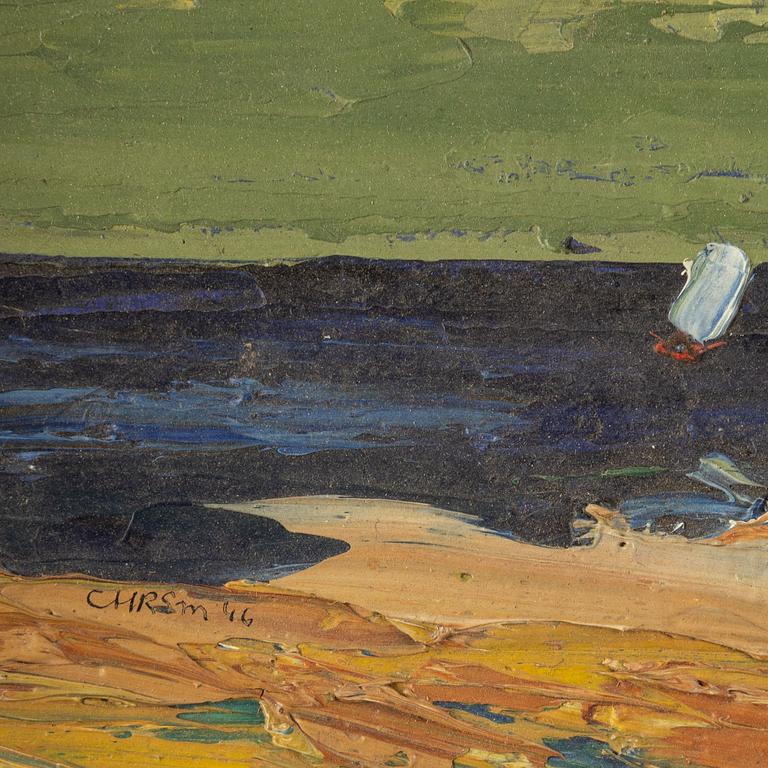 Christer Strömholm, oil on panel, signed and dated -44 verso.