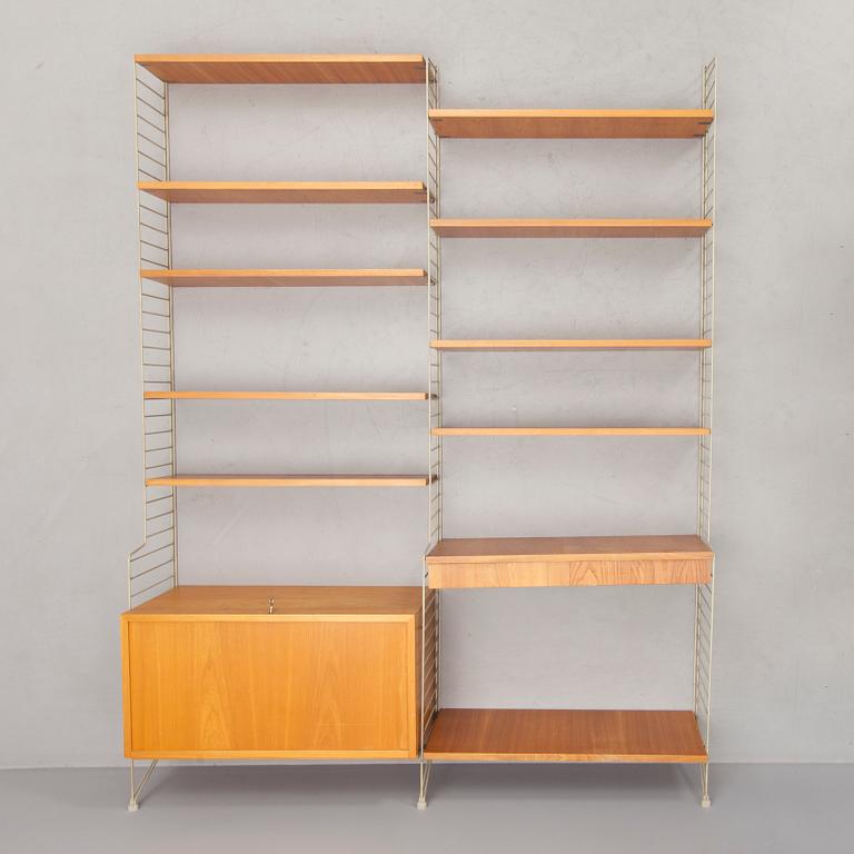 A mid 20th century String shelf system, designed by Nisse Strinning for String Design AB.