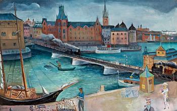 Eric Hallström, "Tegelbacken" ("Järnvägsbron, Tegelbacken").