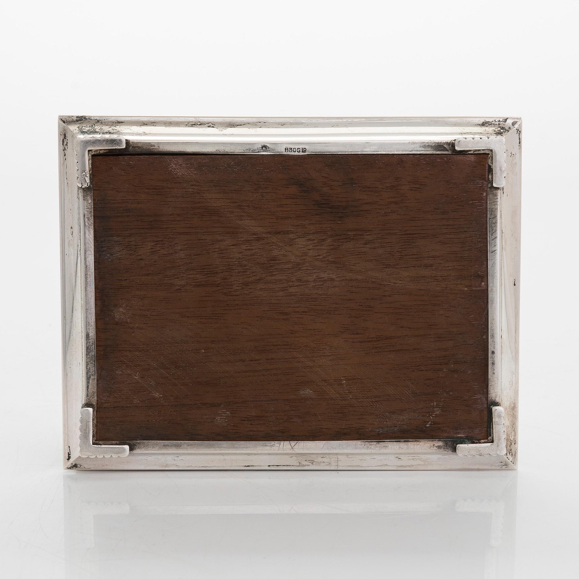 A 20th century silver cigar box, with Finnish import marks, Brødrene Lohne, Bergen.